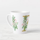 モノグラム入りクリスマスラテマグ - ゴールドレター カフェラテマグ (左アングル)