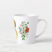 モノグラム入りクリスマスラテマグ - ゴールドレター カフェラテマグ (右)