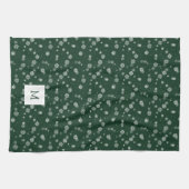 モノグラム入りグリーンキッチンタオル キッチンタオル (横)