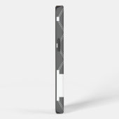 モノグラム入りグレーアーガイル格子 iPhoneケース (右側面)
