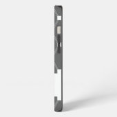 モノグラム入りグレーアーガイル格子 iPhoneケース (左側面)