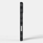 モノグラム入りシンプルな細線パターン ブラック Case-Mate iPhoneケース (裏面 / 右)