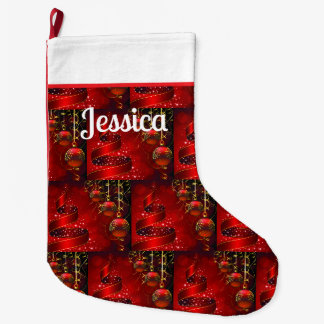 モノグラム入りジングルベルクリスマスストッキング ラージクリスマスストッキング