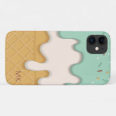 モノグラム入りスイーツアイスクリームガーリーデザイン Case-Mate iPhoneケース (裏面(横))