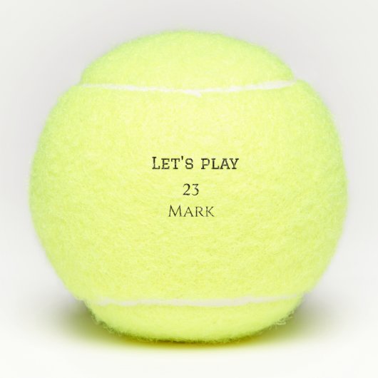 モノグラム入りスポーツギフト 名前を追加 テニスボール (正面)