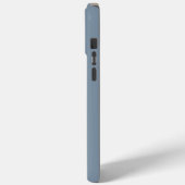 モノグラム入りダスティブルー Case-Mate iPhoneケース (裏面 / 左)