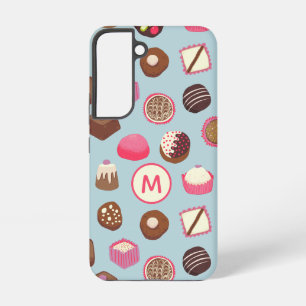 モノグラム入りチョコレート+キャンディ+スイーツ SAMSUNG GALAXY S22ケース