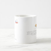 モノグラム入りチリの水彩画地図 コーヒーマグカップ (中央)