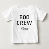 モノグラム入りハロウィーンTシャツ Boo Crew ベビーTシャツ (正面)