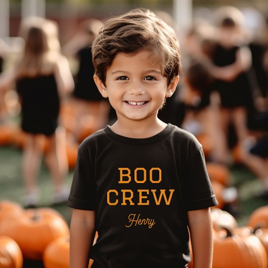 モノグラム入りハロウィーンTシャツ Boo Crew ベビーTシャツ