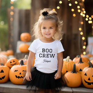 モノグラム入りハロウィーンTシャツ Boo Crew ベビーTシャツ