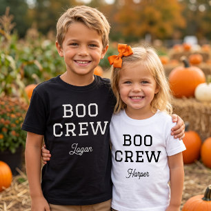 モノグラム入りハロウィーンTシャツ Boo Crew ベビーTシャツ