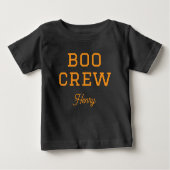 モノグラム入りハロウィーンTシャツ Boo Crew ベビーTシャツ (正面)