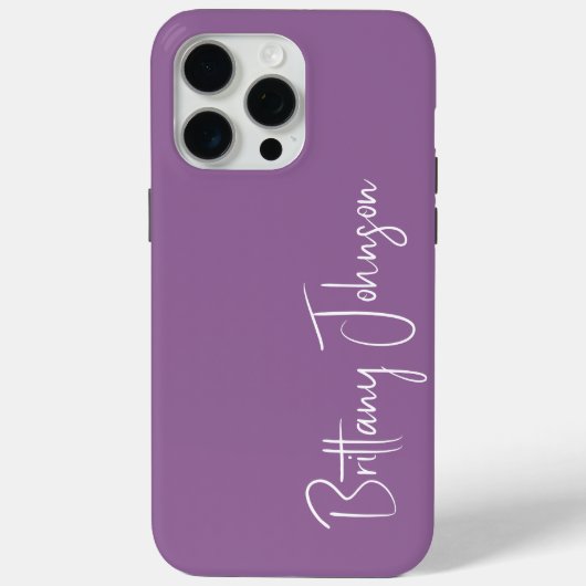モノグラム入りパープル Case-Mate iPhoneケース (裏面)