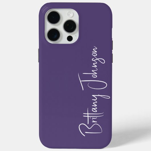 モノグラム入りパープル Case-Mate iPhoneケース (裏面)