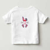 モノグラム入りピンクのイースターバニー トドラーTシャツ (裏面)