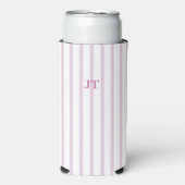 モノグラム入りピンクストライプ スリム缶クーラー (Seltzer正面)