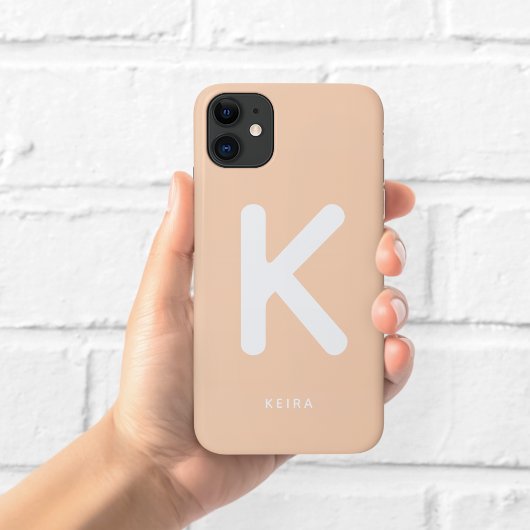 モノグラム入りピーチ柄スマホケース Case-Mate iPhoneケース