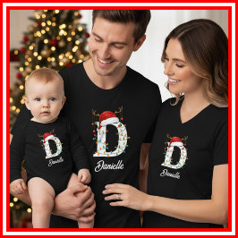 モノグラム入りファミリークリスマス アントラーズサンタハット Tシャツ