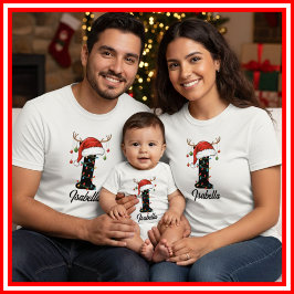 モノグラム入りファミリークリスマス アントラーズサンタハット Tシャツ