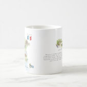 モノグラム入りフランス水彩画イラストマップ コーヒーマグカップ (中央)