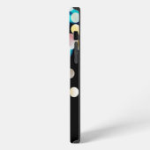 モノグラム入りブラックボケiPhoneケース iPhoneケース (左側面)