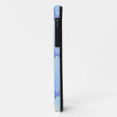 モノグラム入りブルーキルティングダイヤモンド Case-Mate iPhoneケース (裏面/左)