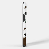 モノグラム入りヘラジカとクマのラスティック携帯ケース iPhoneケース (右側面)