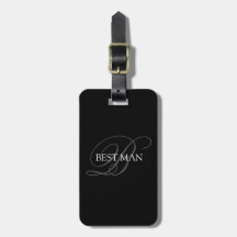 モノグラム入りベストマン ブラック グレー 荷物タグ