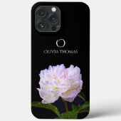 モノグラム入りホワイト・ボタンと名前 Case-Mate iPhoneケース (裏面)