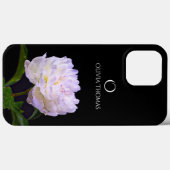 モノグラム入りホワイト・ボタンと名前 Case-Mate iPhoneケース (裏面 (横))
