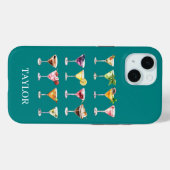 モノグラム入りマティーニマッドネス Case-Mate iPhoneケース (裏面 (横))
