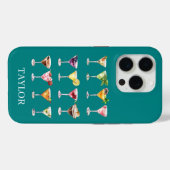モノグラム入りマティーニマッドネス Case-Mate iPhoneケース (裏面 (横))