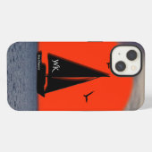 モノグラム入りヨット+船名表示 iPhoneケース (裏面横)