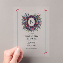 モノグラム入りリッチ プリント クリスマスパーティー