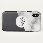 モノグラム入りレザーマーブル Case-Mate iPhoneケース (裏面(横))