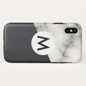 モノグラム入りレザーマーブル Case-Mate iPhoneケース (裏面(横))
