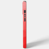 モノグラム入りレッドオンブレ幾何学メッシュパターン Case-Mate iPhoneケース (裏面 / 左)