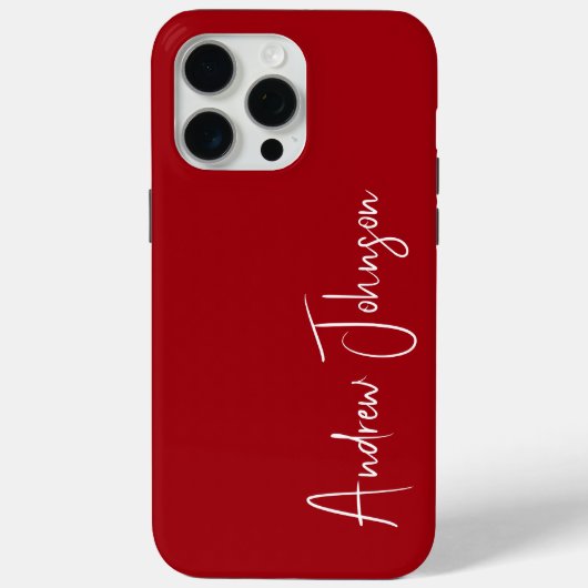 モノグラム入りレッド Case-Mate iPhoneケース (裏面)