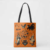モノグラム入りレトロハロウィン トートバッグ (正面)
