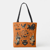 モノグラム入りレトロハロウィン トートバッグ (裏面)