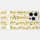 モノグラム入りレモンのつるコケットボウズ Case-Mate iPhoneケース (裏面 (横))