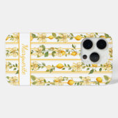 モノグラム入りレモンのつるコケットボウ Case-Mate iPhoneケース (裏面 (横))