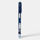 モノグラム入り冬の夜の雪景色 Case-Mate iPhoneケース (裏面 / 右)