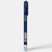 モノグラム入り冬の夜の雪景色 Case-Mate iPhoneケース (裏面 / 右)