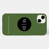 モノグラム入り名前のカスタマイズ Case-Mate iPhoneケース (裏面 (横))