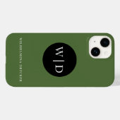 モノグラム入り名前のカスタマイズ Case-Mate iPhoneケース (裏面 (横))