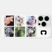 モノグラム入り家族ペット6枚のスクエアフォトコラージュ Case-Mate iPhoneケース (裏面 (横))