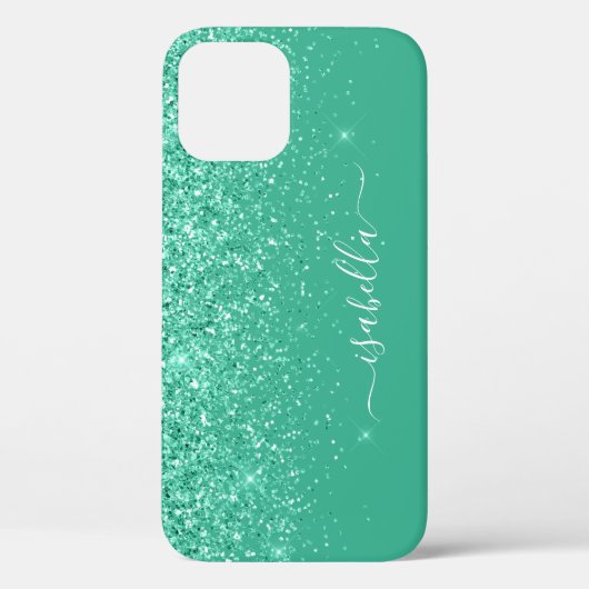 モノグラム入り携帯ケース グリーン スクリプト ネーム Case-Mate iPhoneケース (裏面)