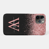 モノグラム入り携帯電話ケース ピンク Case-Mate iPhoneケース (裏面(横))